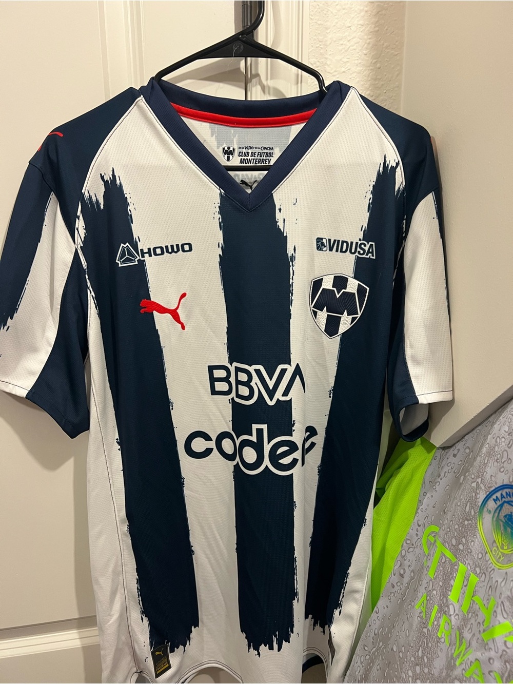 Puma Monterrey Adult Home Soccer Jersey - Navy & White